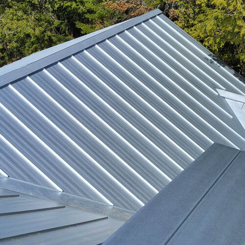 A snap lock roof.